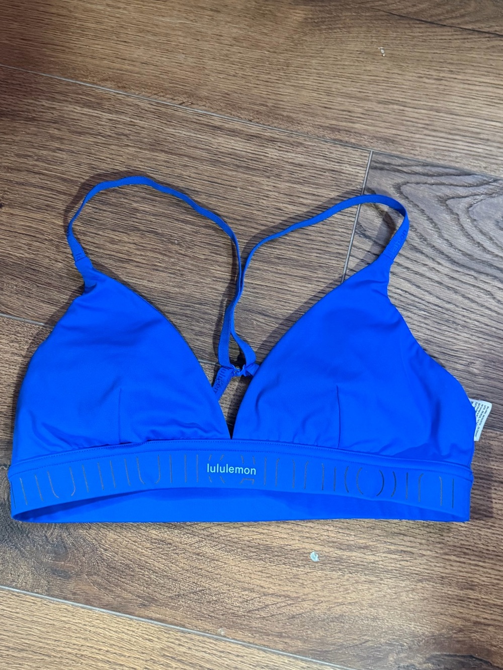 lululemon athletica Women's Blue Strappy license to train sports bra